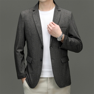 SJ2320男式2024年秋季新款长袖薄款西服休闲商务便服西装单西图片