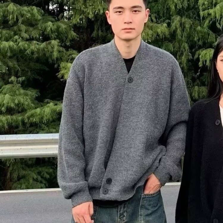 现货文艺秋季新款男女情侣美式宽松时尚毛衣装饰百搭毛针织衫男装,男装针织衫/毛衣,星座302B