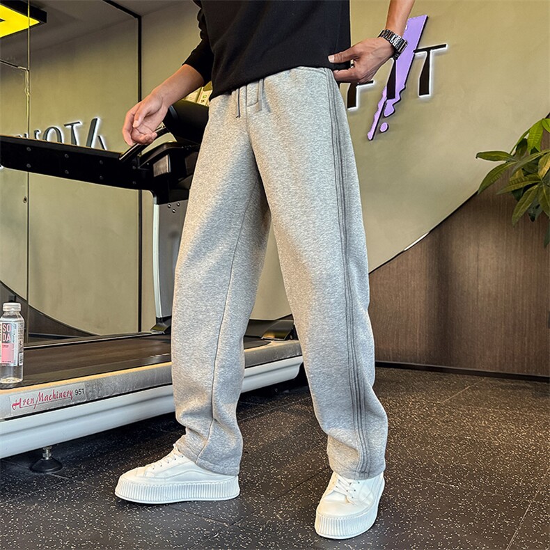 K2602常规P48加绒P58店主风小伙风条纹卫裤,男装休闲裤,电商B340