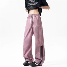 休闲裤男夏季新款港风宽松扎染工装阔腿长裤CK8203-P45，男装休闲裤，星座214-3