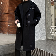 【精品大货】毛呢大衣男中长款风衣男长款牛角扣F999款P138韩风C，男装风衣，星座401