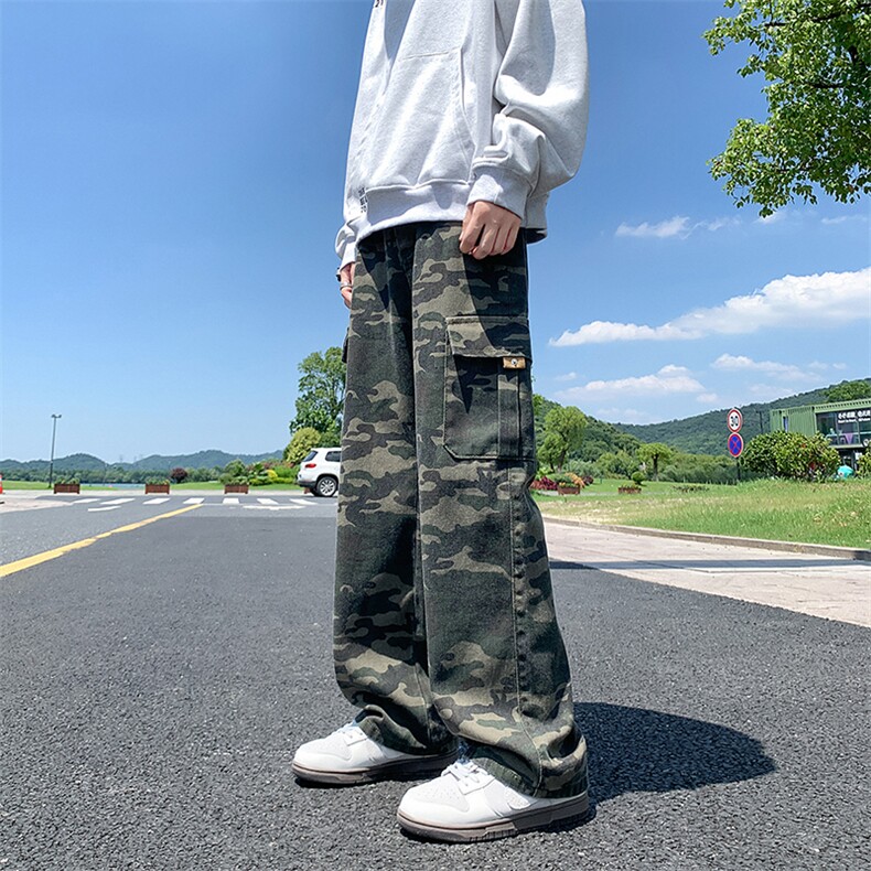 2024秋季休闲迷彩裤高街美式潮牌抖音工装裤kk391P55,男装工装外套,星座712