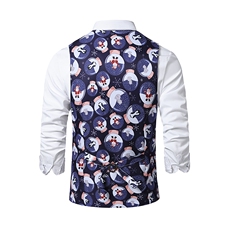 新款圣诞马甲新年款男士圣诞节3D圣诞印花马甲SD40，男装背心/马甲，星座1314