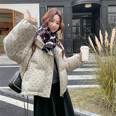 2025冬季新款时尚波点羽绒服2c307-8920p245k358，女装羽绒服，2C307