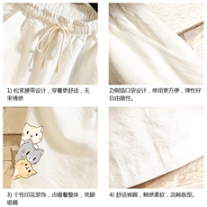 YD33164-P25亚麻短裤男大码棉麻五分裤男中裤沙滩裤砖墙挂拍，男装休闲裤，电商A040A