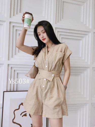 棉麻料连体裤，女装连体裤，YO\VLF雅洛菲