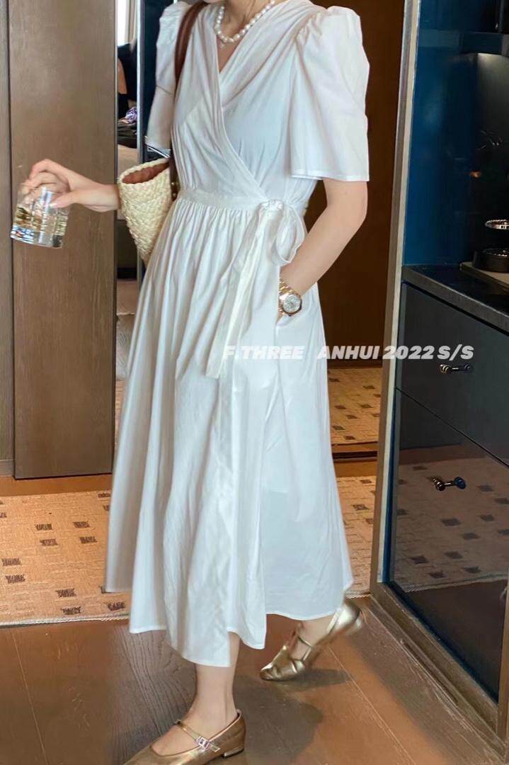 【夏季新款】韩版腰部绑带设计连衣裙，女装连衣裙，玩美