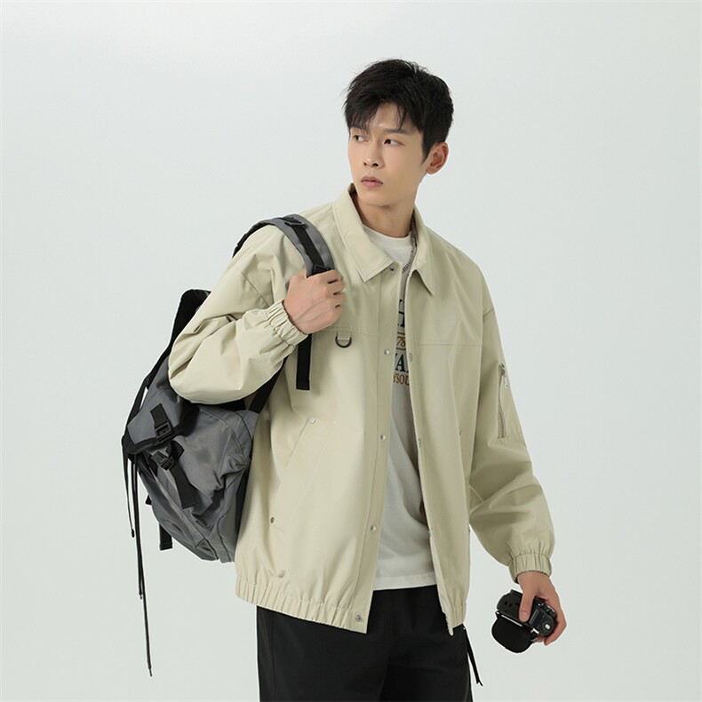 SJ311B-1-JK8802-P55控89秋季新款夹克外套男翻领户外休闲上衣图片