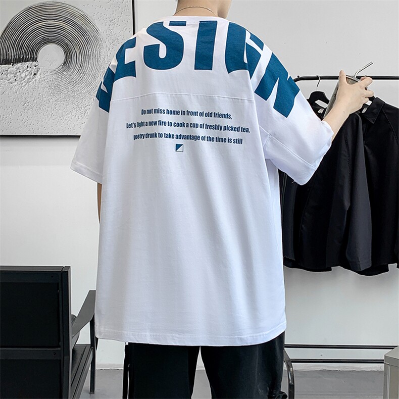 货足8XL-M美式纯短袖T恤男2023夏季新款ins潮胖子体恤加肥加大,男装T恤,钱塘717(原712)