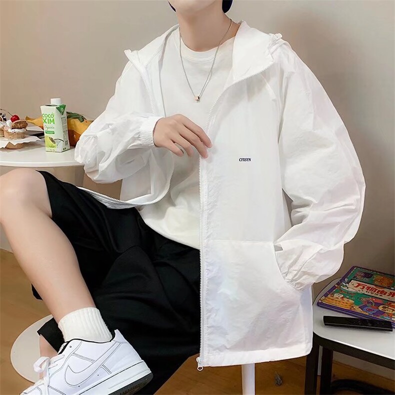潮流夹克潮男休闲时尚外套防晒衣薄款连帽CW28P33,男装夹克,星座1116-2