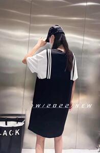 织带撞色裙图片