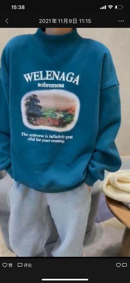 山水风光卫衣，女装卫衣/绒衫，简单小珍