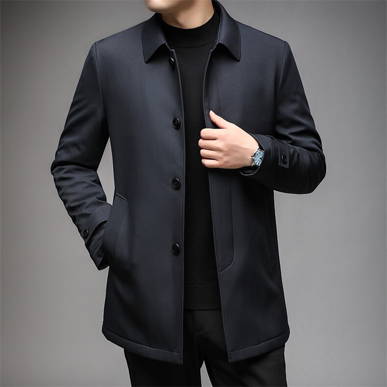 AB8209钱塘2020-3秋冬新款时尚休闲高端男士羊毛大衣高品质P165,男装毛呢大衣,钱塘207-3