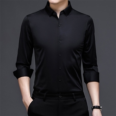 DN999男式服装2023秋新款无痕衬衫男长袖翻领休闲四季可穿衬衣P73，男装衬衫，电商B360
