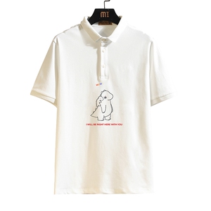PL57140-P35 翻领短袖polo衫男大码胖子半袖t恤男有领保罗衫图片