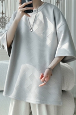 wassupcandy重磅短袖t恤男夏季宽松打底衫日系潮流简约休闲上衣，男装T恤，电商A001-1