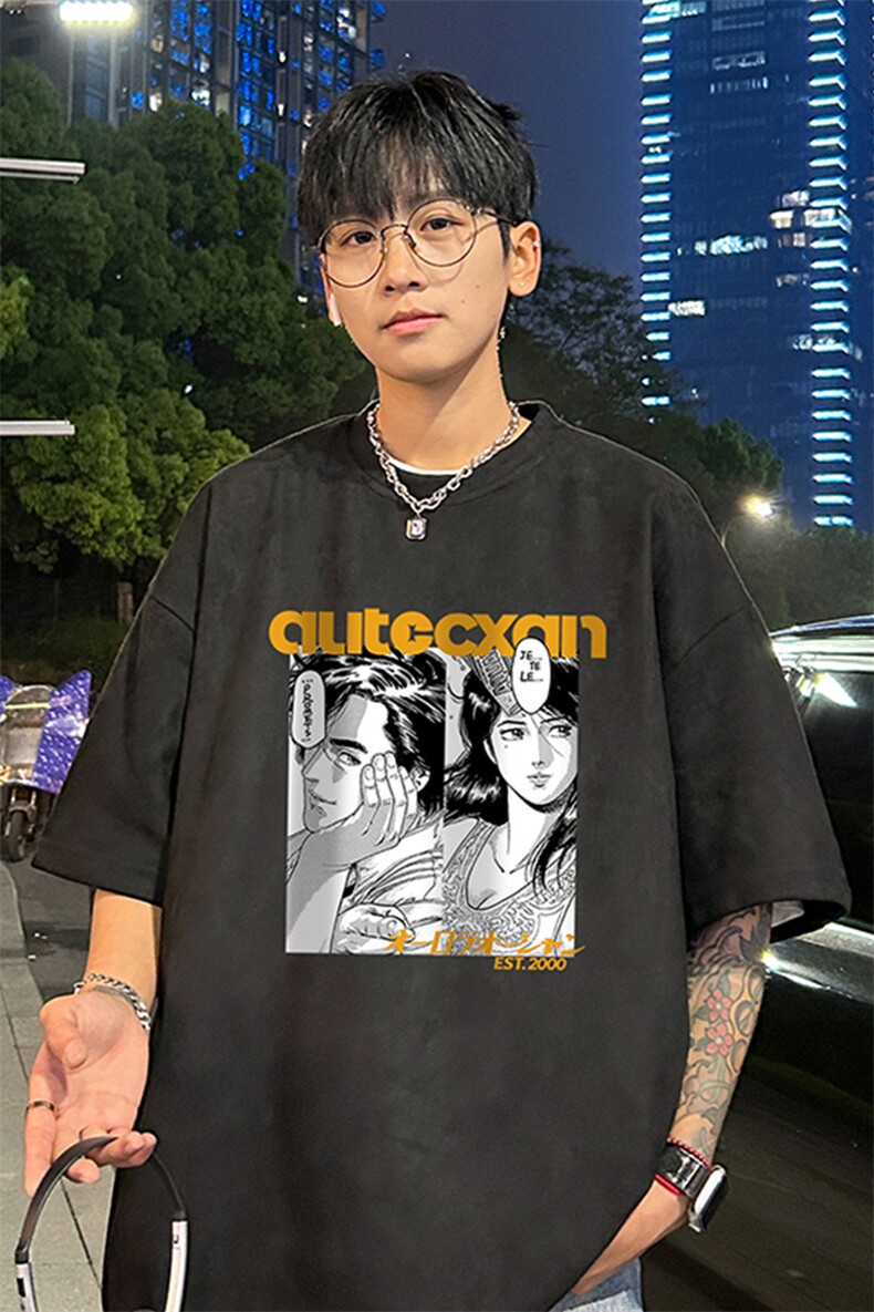 量大优供视频重磅麂皮绒短袖T恤男JPDX219-特P19,男装T恤,电商B367