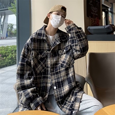 小香风外套男春秋季薄款潮牌格子上衣服美式情侣痞帅夹克~W50285，男装夹克，星座601-2