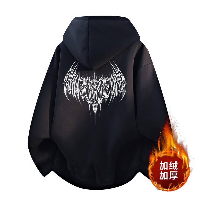 ！2025秋冬重磅连帽卫衣印花长袖加绒外套WY78特P45加绒P55，女装短外套，电商B220