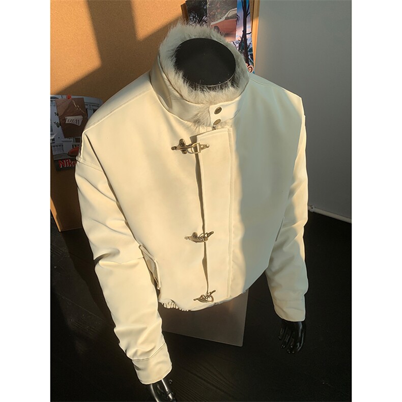 哈灵顿飞机扣雾面PU皮加绒座山雕棉衣9172-P125,男装棉衣,电商B380（原B361）