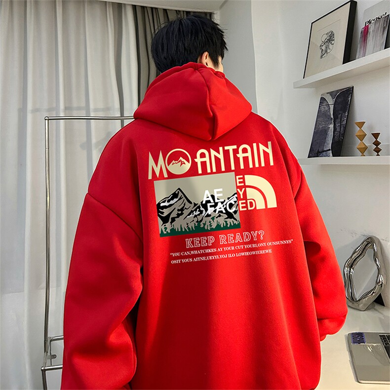 抖音得物供货可提供视频秋冬重磅美式宽松连帽卫衣DL1997,男装卫衣,电商A486