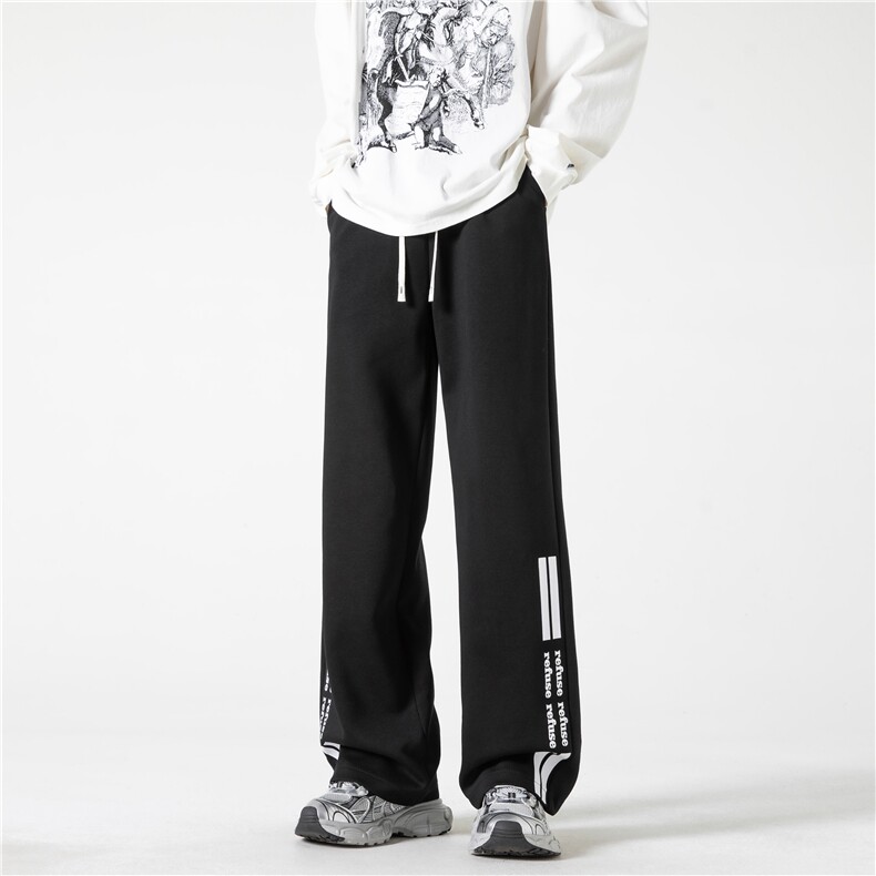 抖音品质潮流宽松拉链褶皱设计宽松冲锋裤B315-K24002-p55控78,男装休闲裤,电商B315