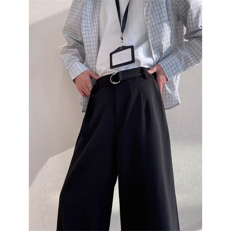 小众垂感西装裤男款直筒休闲裤子宽松阔腿微喇叭长裤KF12,男装休闲裤,星座1116A（原606A-3）