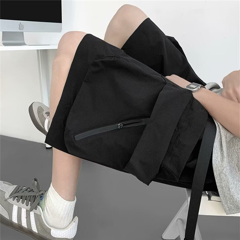 2025夏季新款工装短裤男冰丝休闲直筒裤子男五分裤DK41，男装牛仔裤，星座1108-1