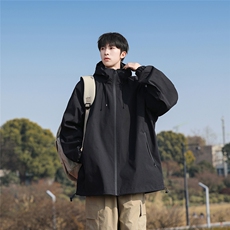 备货2万得物抖音二开光板防水连帽冲锋夹克外套F560特批50控88，男装夹克，电商A247
