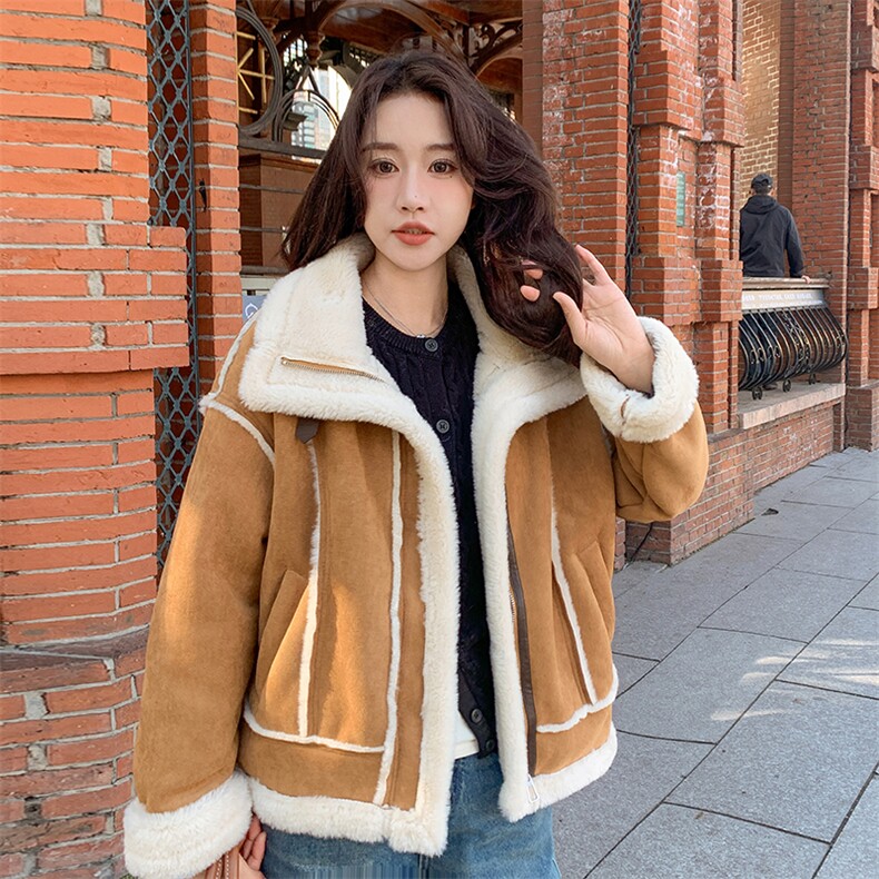 新款加厚保暖皮草外套女冬季显瘦宽松大衣,女装皮草,鑫慧