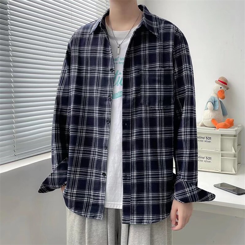 长袖衬衫春款男港风潮流C013P30图片