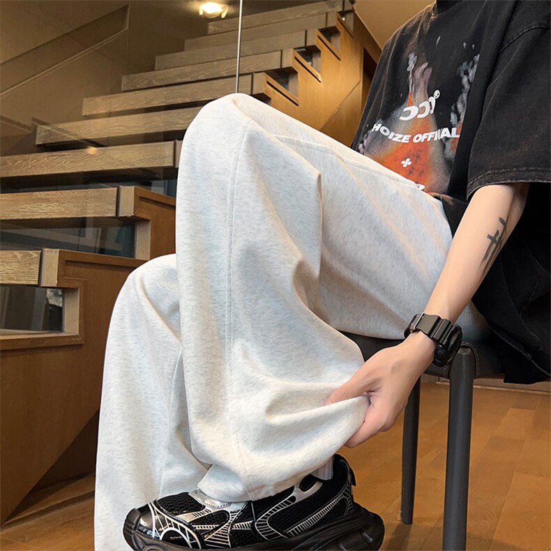 05春季新款宽松百搭直筒卫裤束脚抽绳运动裤潮XZ211-1-K2409-P55图片