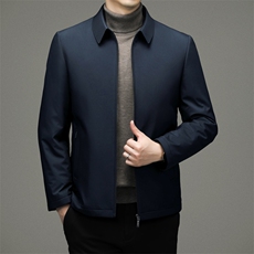 新款冬季翻领可脱卸内胆羽绒服中年男士加厚保暖休闲外套爸爸装，男装羽绒服，电商B212（原钱塘6029）