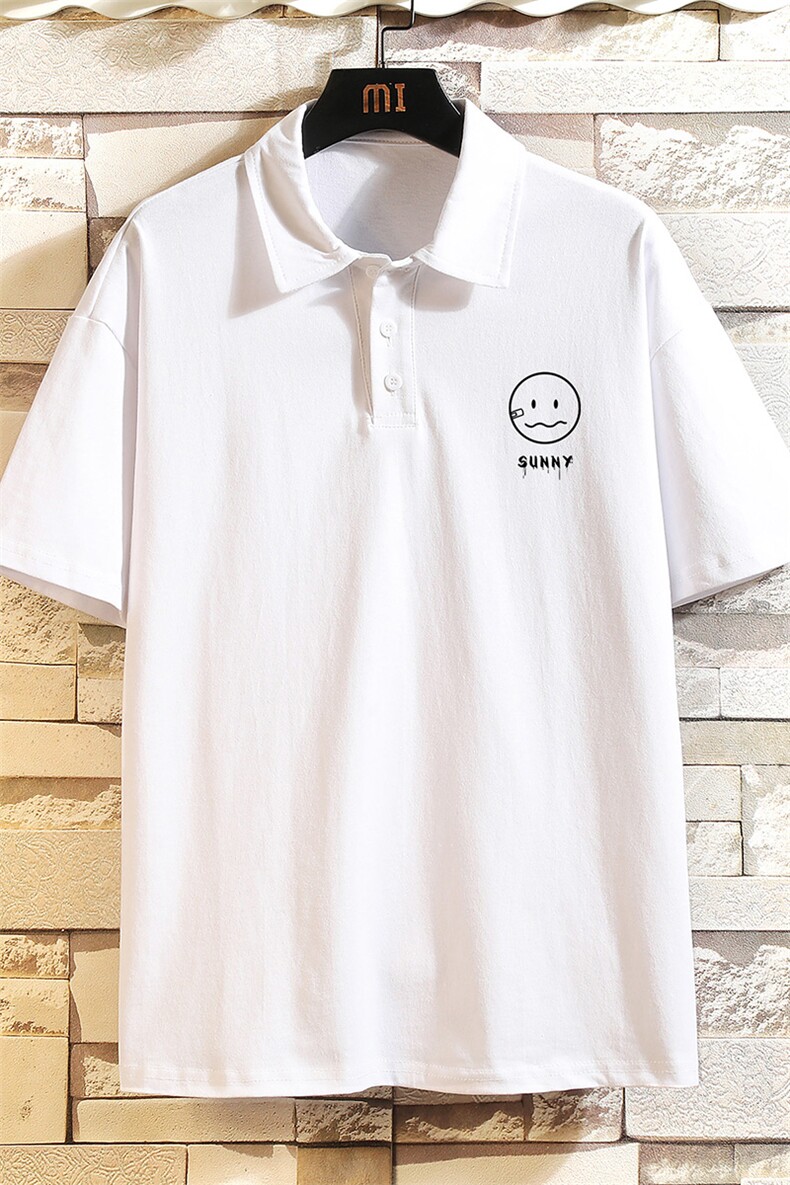 PL29072-P35翻领短袖polo衫男大码宽松半袖t恤男砖墙挂拍,男装Polo衫,电商A040A
