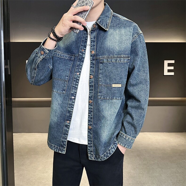 秋季新款牛仔夹克外套男牛仔衬衫薄夹克2371-P115,男装夹克,电商B321-1