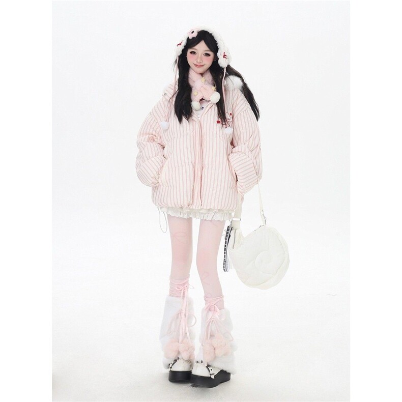 1506A/G78330/P99连帽棉服女冬季防寒宽松面包服外套1图片