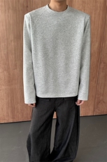 春季新款拼接长袖T恤宽松休闲正肩圆领款男女C64120-TP16不，男装T恤，电商A102