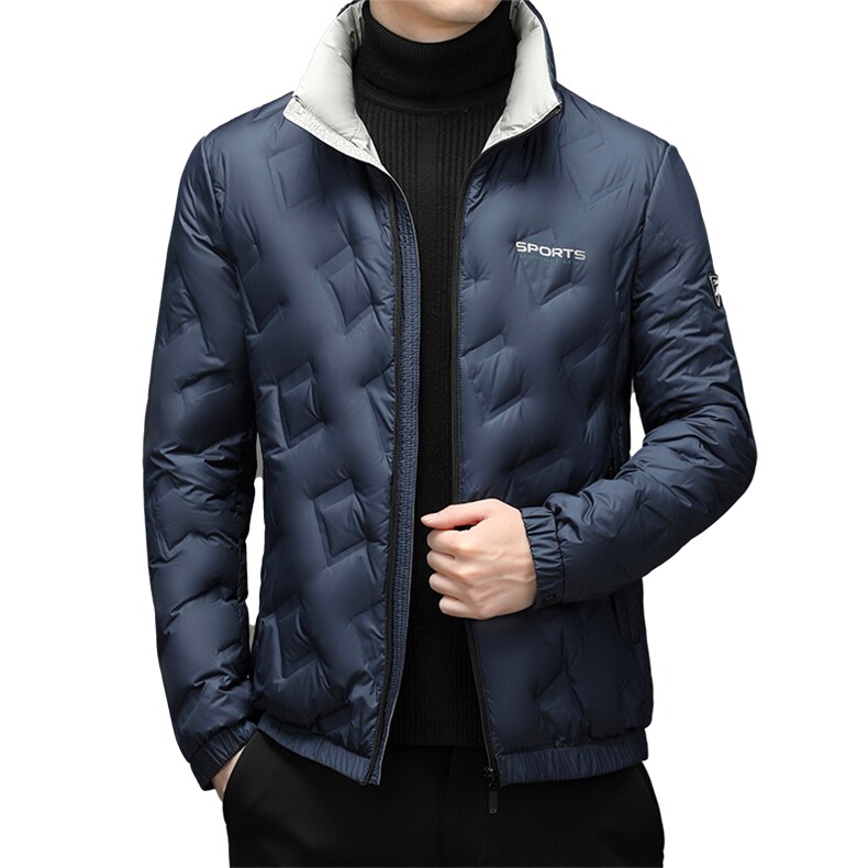 2024冬季新款立领羽绒服男短款冬装商务潮流加厚男士修身外套,男装羽绒服,钱塘6003A(原)4033A