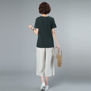 2021年夏新款套装休闲大码宽松女套装3205款图片