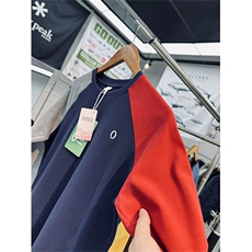 高品秋冬双面德绒不对称撞色插肩休闲打底T恤衫男女A1189-P40，男装T恤，星座1505