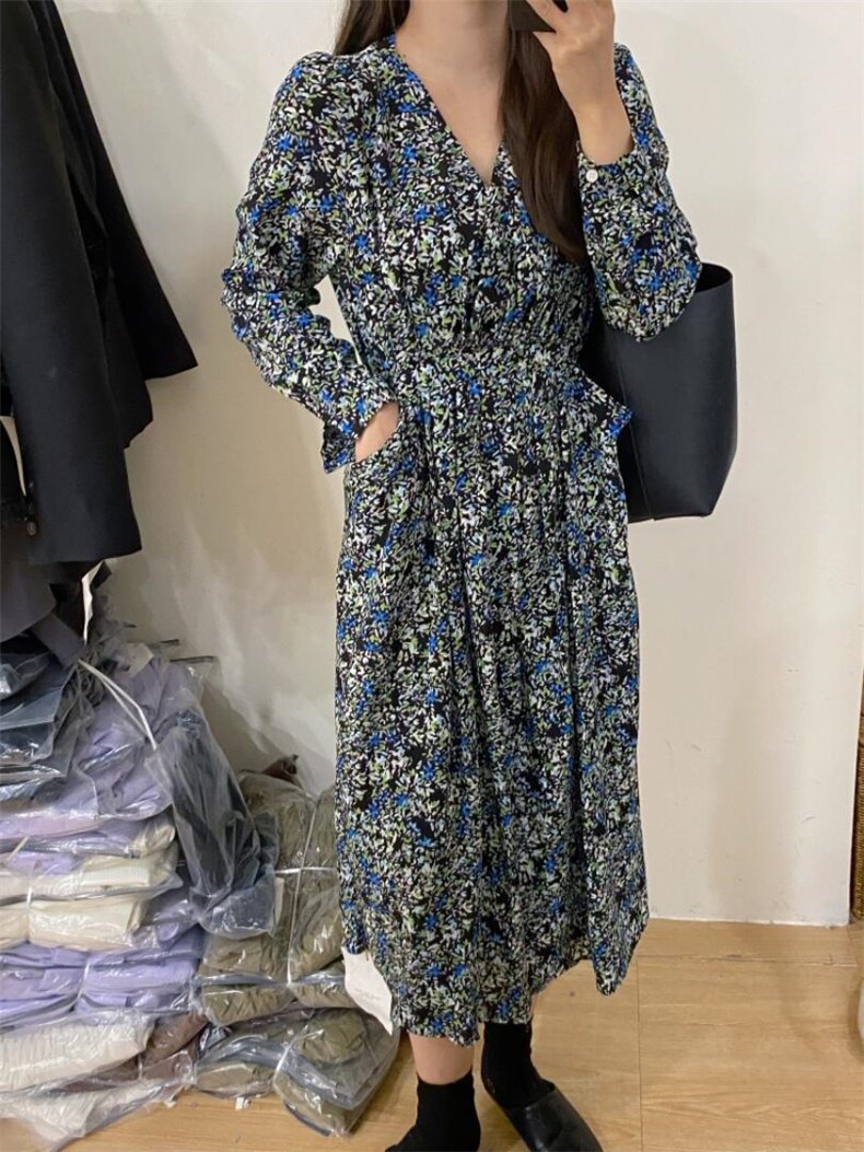 春季补单花色连衣裙，女装连衣裙，唇蔻