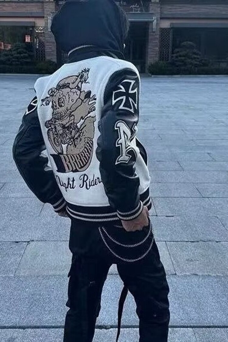 棒球服男士外套秋季2025潮牌美式高街痞帅青少年男款宽松休闲夹克,男装夹克,星座218-8