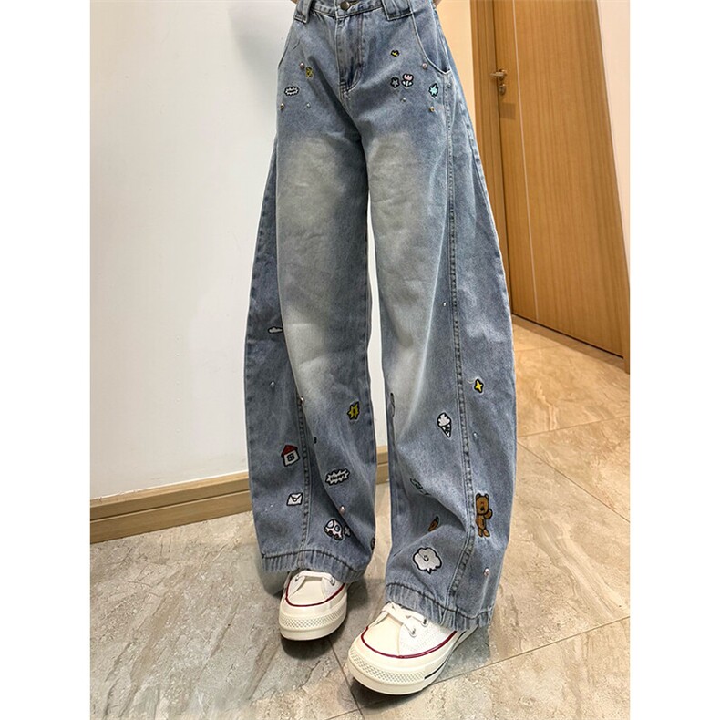 【高质量档口现货特批53量大可谈 】男女印花牛仔裤610A-N33102图片