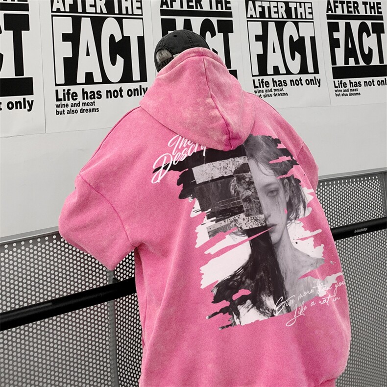 新图爆秋冬重磅水洗连帽卫衣美式大码男衣服XZ517A-3-WL3608-P68，男装卫衣，星座517A-3