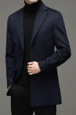 时尚中长款风衣男新款中年冬季毛呢大衣商务休闲外套YL6513-P445，男装毛呢大衣，电商B212（原钱塘6029）