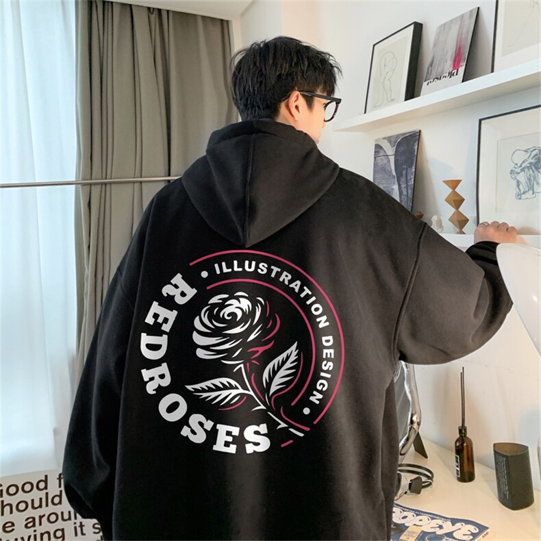抖音品质秋季320G华棉男士连帽大码印花卫衣WYH516-P45控68,男装卫衣,电商B370