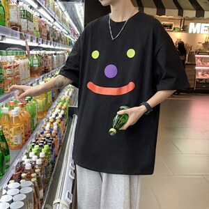 现货男装圆领短袖夏款宽松休闲T恤衫上衣D201-DM95-P30图片