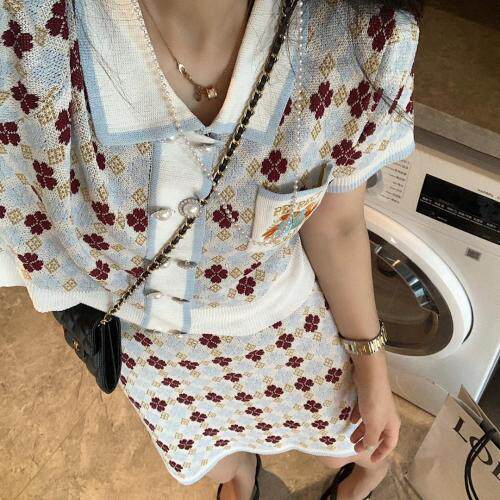 小香风四叶草套装，女装职业装，XTZ style