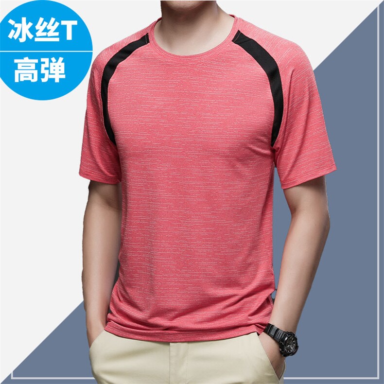 BH61426钱塘2020-2直播真冰丝男士短袖T恤休闲运动P48图片