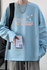 控48重磅230g纯棉长袖t恤男大码圆领卫衣打底衫TX3443-P28，男装T恤，电商A040